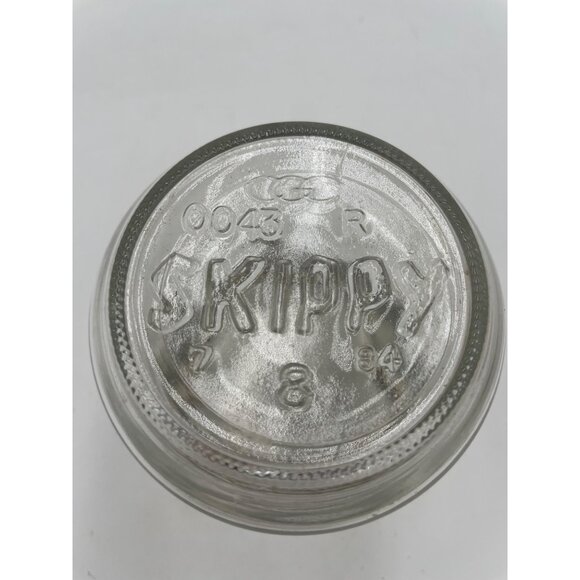 Vintage Jif Peanut Butter Glass Jar With Lid / jar is SKIPPY BRAND - Picture 4 of 4